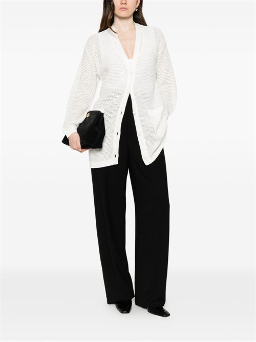 Cardigan donna Fabiana Filippi bianco con scollo a V Fabiana Filippi | MAD276F532M120VR1